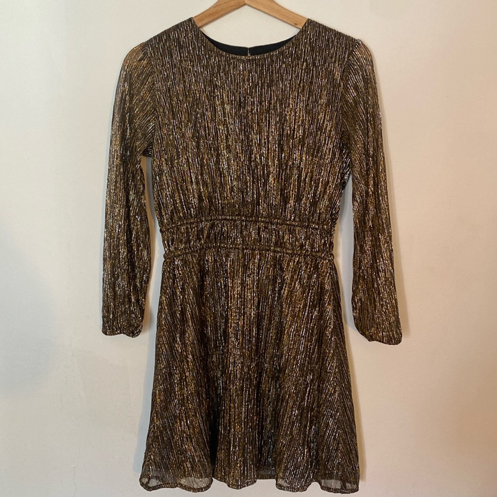 Gap Kids Girls Black Gold & Silver Dress